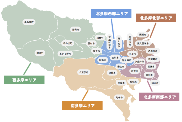 スマートフォン版多摩地域地図画像